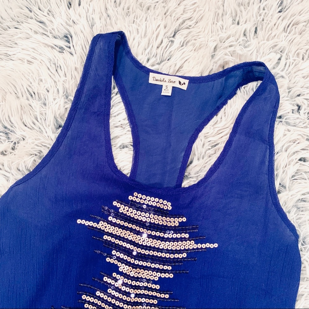 Blue/Gold Racerback Tank - Picture 2 of 4